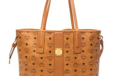 MCM Reversible Liz Shopper in Visetos Tote Bag