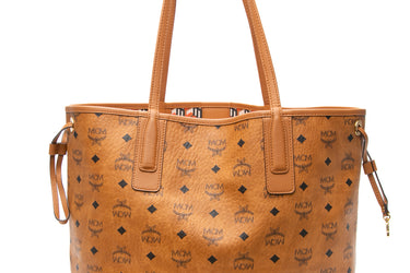 MCM Reversible Liz Shopper in Visetos Tote Bag