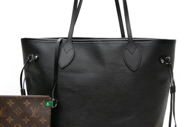 LOUIS VUITTON Black Epi Leather Neverfull MM
