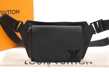 LOUIS VUITTON Black Takeoff Aerogram Sling Bag