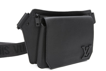 LOUIS VUITTON Black Takeoff Aerogram Sling Bag