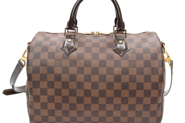 LOUIS VUITTON Damier Ebene Speedy 30 Bandouliere Bag