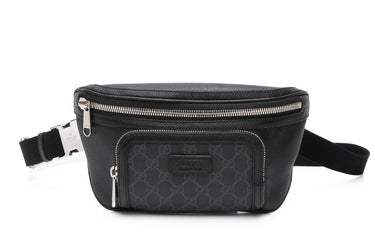 GUCCI Black GG Supreme Monogram Belt Bag