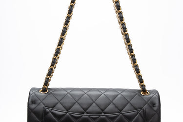 CHANEL Black Lambskin Jumbo Classic Double Flap Bag