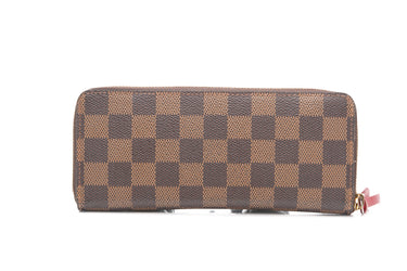 LOUIS VUITTON Damier Ebene Clemence Cherry Wallet