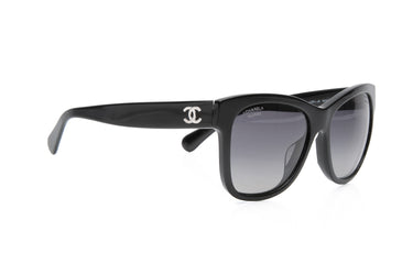 CHANEL Black Square CC Acetate Sunglasses