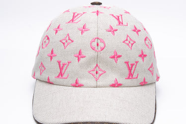 LOUIS VUITTON Starboard Monogram Embroidered Canvas L Baseball Cap (NEW)