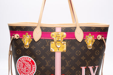 LOUIS VUITTON Neverfull NM Limited Edition Summer Trunks Monogram Canvas MM Tote Bag