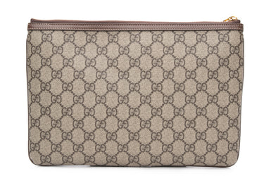 GUCCI GG Supreme Monogram Large Ophidia Pouch Clutch