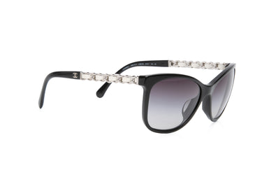 CHANEL Cat Eye Chain Acetate Sunglasses