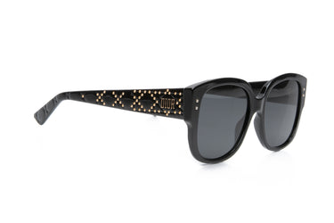 CHRISTIAN DIOR Black Acetate Lady Dior Stud Sunglasses