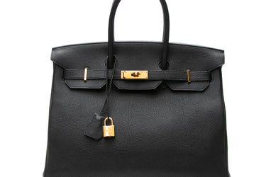 HERMES Black Togo Leather Birkin 35