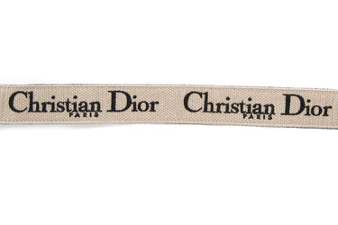 DIOR Christian Embroidered Black Adjustable Shoulder Crossbody Strap with Ring