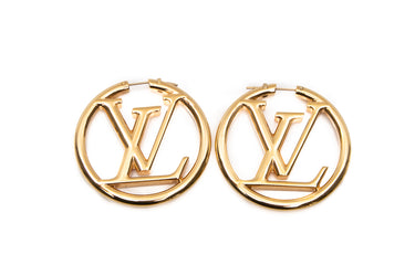 LOUIS VUITTON Louise GM Hoop Earrings