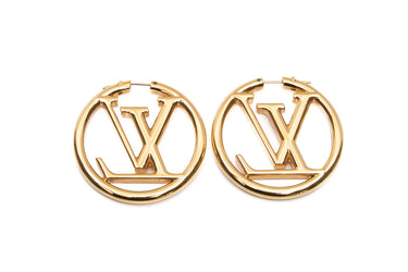 LOUIS VUITTON Louise GM Hoop Earrings