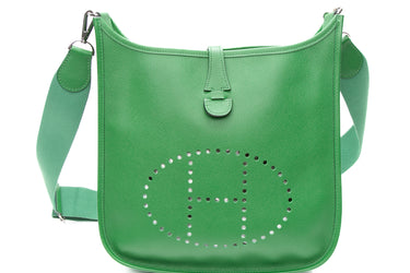 HERMES Evelyne PM III Bambou Epsom Leather Crossbody