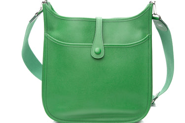 HERMES Evelyne PM III Bambou Epsom Leather Crossbody