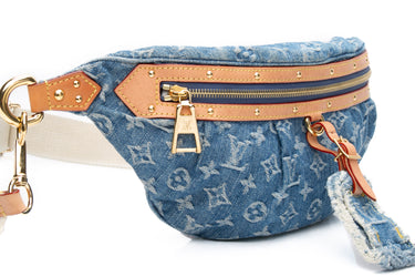 LOUIS VUITTON Blue Bumbag High Rise Monogram Denim