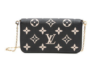 LOUIS VUITTON Felicie Bicolor Pochette Monogram Empreinte Leather Crossbody