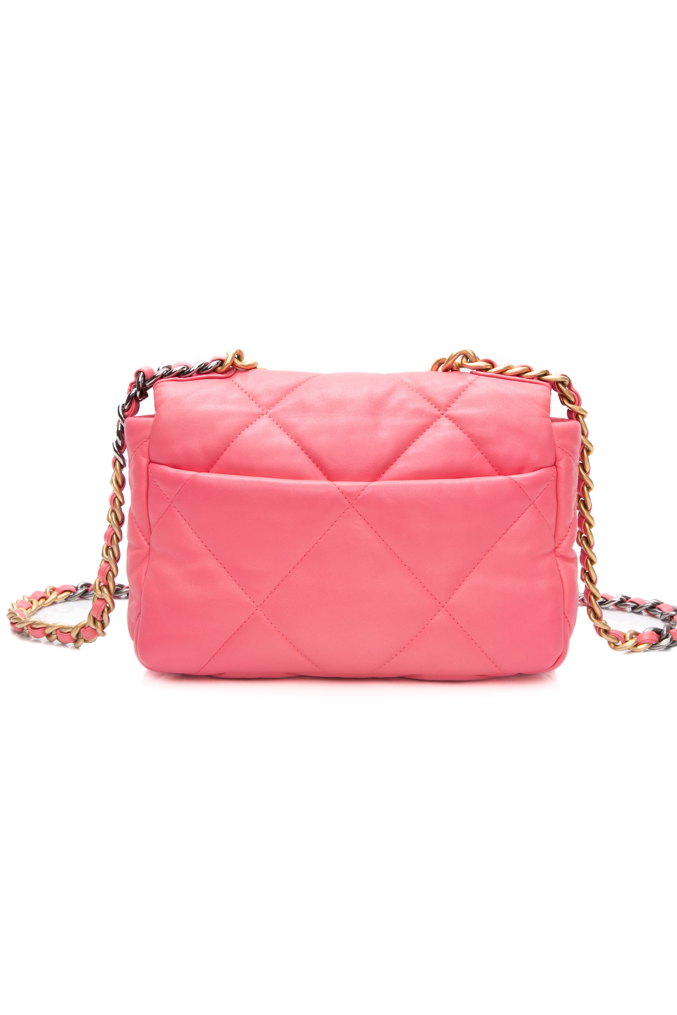 CHANEL Pink Goatskin Quilted Chanel 19 Flap Bag – Luxury Labels
