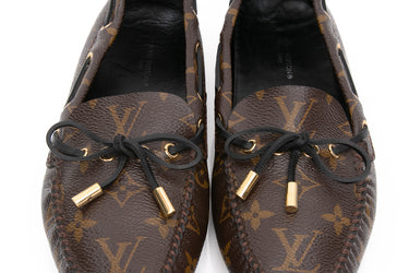 LOUIS VUITTON Monogram Gloria Flat Loafers 37