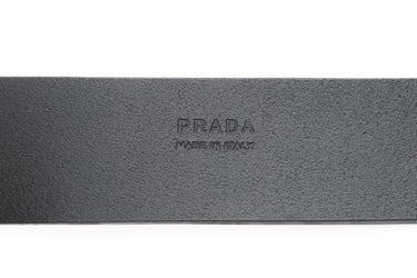 PRADA Milano Buckle Black Leather Belt 30/75