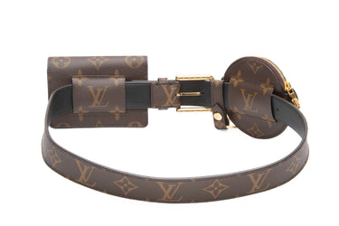LOUIS VUITTON Monogram 30mm Daily Multi Pocket Belt 70/28