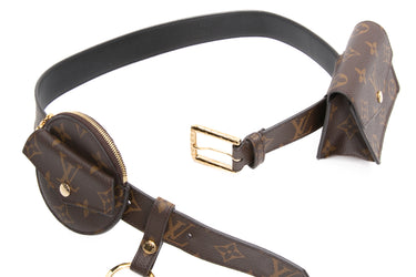 LOUIS VUITTON Monogram 30mm Daily Multi Pocket Belt 70/28
