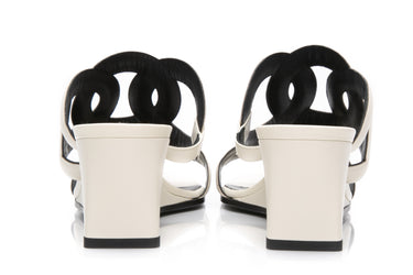 HERMES Beige Glaise Nappa Figari 55 Sandals 37.5 (New)