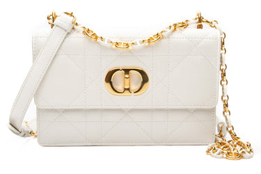 DIOR Latte Macrocannage Lambskin Miss Caro Mini Bag
