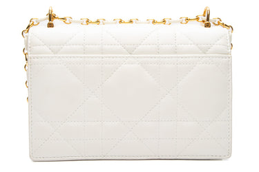 DIOR Latte Macrocannage Lambskin Miss Caro Mini Bag