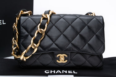 CHANEL Lambskin Quilted Large CC Funky Town Flap