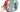 GUCCI Beige Blue Navy Hibiscus Red GG Supreme Monogram Blooms Mini Chain Shoulder Bag