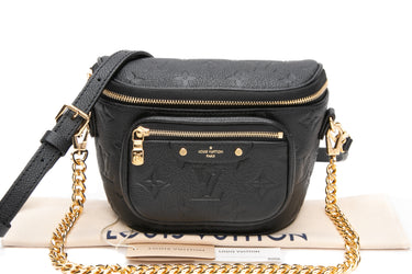 LOUIS VUITTON Black Empreinte Mini Bumbag