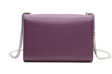 SAINT LAURENT Lilac Grain de Poudre Small Monogram Kate Satchel Crossbody Bag