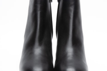 CHANEL Black Lambskin CC Short Boots 39 (New)