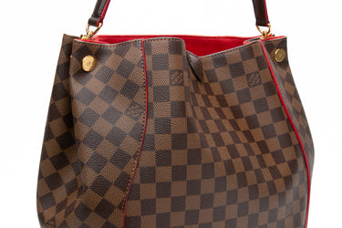 LOUIS VUITTON Cherry Damier Ebene Caissa Hobo Bag