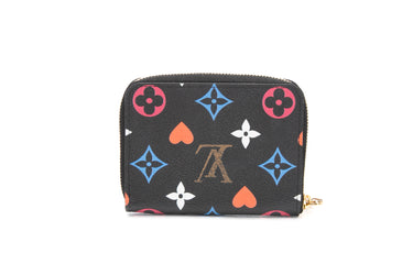 LOUIS VUITTON Black Multicolor Game On Zippy Coin Purse
