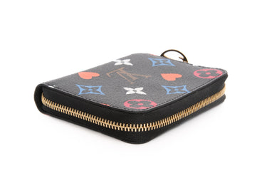 LOUIS VUITTON Black Multicolor Game On Zippy Coin Purse