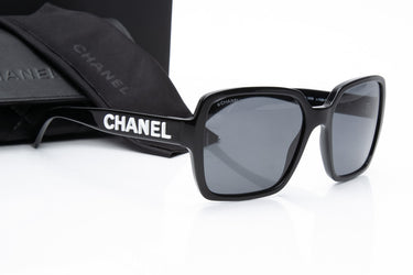 CHANEL Black Acetate Square Sunglasses (New)