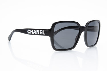 CHANEL Black Acetate Square Sunglasses (New)