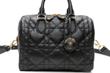 DIOR Black Macrocannage Calfskin Dior Groove 25 Crossbody Bag (NEW)