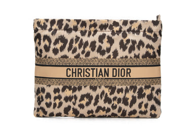CHRISTIAN DIOR Syntethic Leopard Clutch