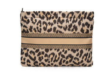 CHRISTIAN DIOR Syntethic Leopard Clutch