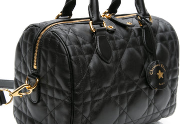 DIOR Black Macrocannage Calfskin Dior Groove 25 Crossbody Bag (NEW)