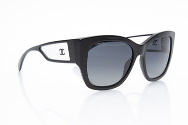 CHANEL Acetate Polarized Butterfly Signature CC Sunglasses (New)