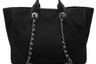 CHANEL Black Pearl Medium Deauville Tote Bag