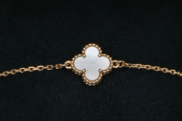 VAN CLEEF & ARPELS Sweet Alhambra Clover 18K yellow gold Mother-of-pearl Bracelet