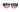 CHANEL Brown Acetate and Beige Lambskin Crystal Baguette Chain CC Sunglasses