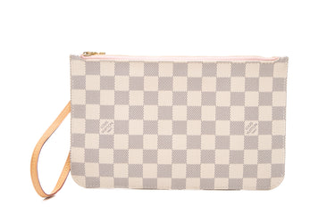 LOUIS VUITTON Damier Azur Rose Ballerine Wristlet